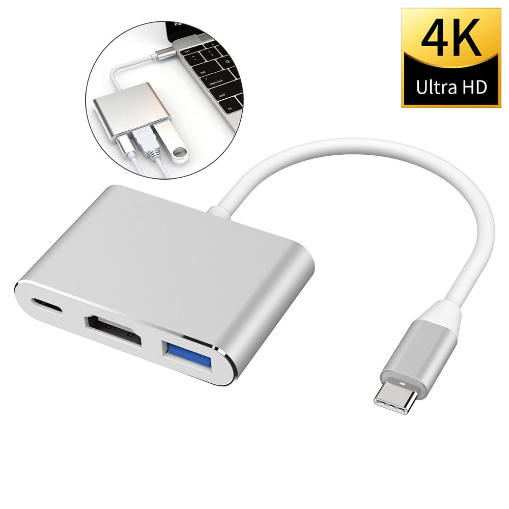 USB-C HDMI 3 in 1 ̺ ȯ Ｚ ȭ iPad Mac..